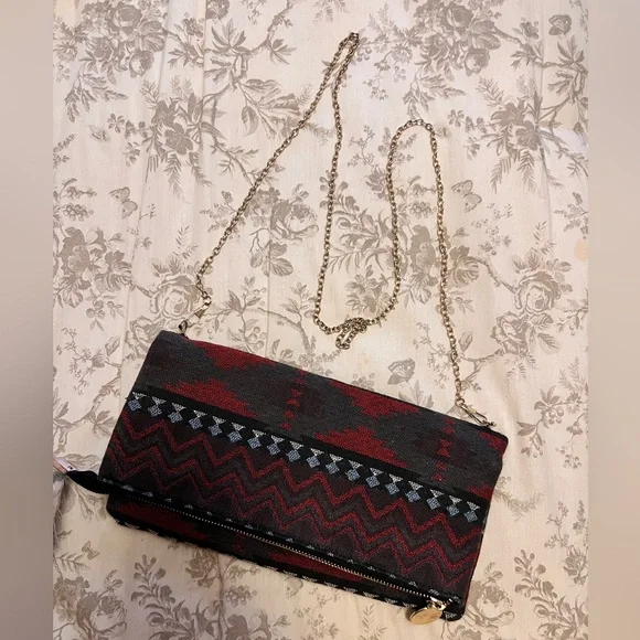 Aztec Fold Over Clutch - Picture 1 of 6